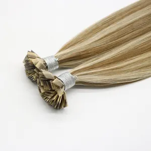 Natural Flat Tip Hair Extension Double Drawn Straight Flat Tip Human Hair Extensions Wholesale