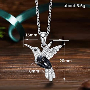 Collana con ciondolo a forma di uccello per donna, gioielli semplici e alla moda, regalo per l'uso quotidiano - Product Image 4