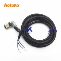Cable Conector Macho CL4-12 M12 de 4 Pines para Sensor de Proximidad, Interruptor Fotoeléctrico, Longitud Personalizada de 2m/5m