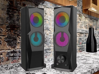 Speaker Komputer Gaming RGB 2.0 Channel 6W Surround-Sound HIFI Baru dengan Baterai Isi Ulang untuk PC, Mendukung Multimedia
