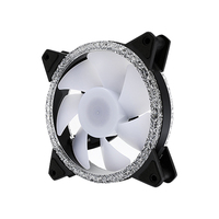 Ventilateurs de refroidissement pour boîtier d'ordinateur Crystal Diamond 120 mm, ventilateurs RGB pour processeur, alimentation, ventilateurs de refroidissement avec lumière LED pour boîtier de PC