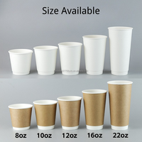 Gobelet en papier jetable personnalisé avec logo pour café, boissons chaudes, vente en gros de gobelets en papier jetables pour café