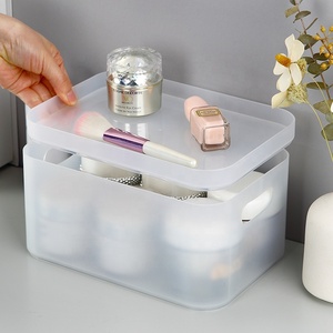 Organisateur de bureau en plastique de haute qualité pour la maison, empilable et anti-poussière, boîte de rangement bien rangée avec couvercle - Product Image 5