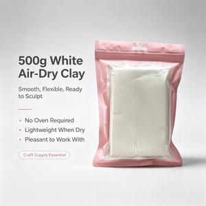 Argile à modeler blanche sans cuisson XinyiArt, argile à séchage à l'air libre 500G, argile à modeler de qualité supérieure avec sac refermable pour artiste professionnel - Product Image 2