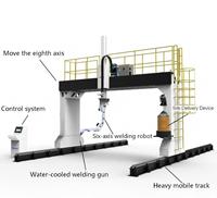 Robot de soldadura con motor de enlace de nueve ejes y tecnología de engranajes para soldadura de construcción de estructuras de acero de servicio pesado