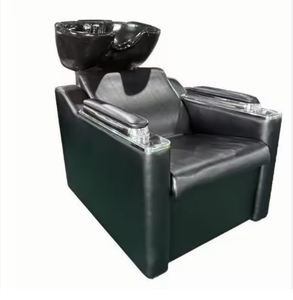 Chaise de lavage de salon de coiffure moderne, tendance 2026, luxe, or blanc, mobilier de salon de coiffure, chaise de thérapie capillaire, spa, inclinable, lit de shampooing - Product Image 3