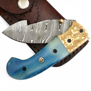 Cuchillo Bowie Plegable de Acero Inoxidable de Alta Calidad Hecho a Mano con Borde Dentado, Grado Industrial, Color OEM Personalizable, Otras Opciones de Mango 3 - Product Image 1