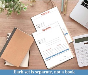 Tùy chỉnh 8.5x11 inch carbonless giấy <span class=keywords><strong>2</strong></span>-3-4 phần hóa đơn A5 nhận A4 <span class=keywords><strong>NCR</strong></span> hóa đơn 80gsm bản sao hình thức mỗi bộ riêng biệt không cuốn sách - Product Image 4