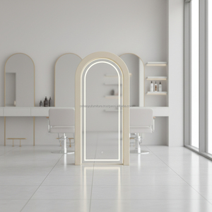 Espejo Tradicional Grande en Forma de Arco con Luz LED para Maquillaje, Peluquería y Barbería, Duradero - Product Image 2