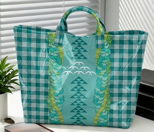2026 Neue Maßgefertigte Paraca Hawaiianische Seabird PVC-Tragetasche Wasserdicht mit Kranz-Llei-Muster Großräumige Strand-Einkaufstasche - Product Image 4