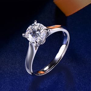 Anillo <span class=keywords><strong>de</strong></span> Compromiso y Matrimonio <span class=keywords><strong>de</strong></span> Plata <span class=keywords><strong>de</strong></span> Ley 925 con Moissanita, Joyería <span class=keywords><strong>de</strong></span> Lujo al por Mayor - Product Image 2