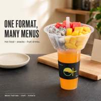 Gobelet jetable pour fondue à emporter, gobelets pour thé au lait vapeur, boissons aux fruits, plateau de collations refroidi à la glace sèche