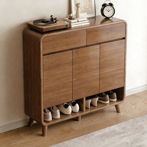 Large-capacity Solid Wood Color <strong>Shoe</strong> <strong>Cabinet</strong> for Home, Entrance <strong>Hallway</strong>, Integrated Storage <strong>Shoe</strong> Rack - Product Image 3