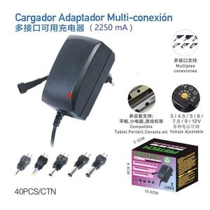Adaptateur de charge multi-prises 2250mA, tension réglable, pour tablette, téléphone, console de jeu - Product Image 3