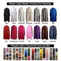 Bata Impermeable y Resistente al Blanqueamiento para Clientes de Spa y Peluquería, Color Marrón, con Logotipo Bordado Personalizado, Capa de Barbero para Salón
