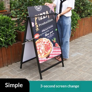 Expositor de Carteles para Exteriores, Soporte Vertical de Pie para Carteles de Doble Cara, Modelo de Soporte de Hierro para Carteles de Promoción y Reclutamiento - Product Image 2