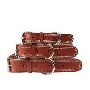 <span class=keywords><strong>Collar</strong></span> de perro de cuero genuino hecho a mano, alta calidad, resistente a la abrasión, venta al por mayor - Product Image 1