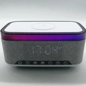 <b>Led</b> Display <b>Clock</b> Alarm <b>Clock</b> 15W Wireless Charging Speaker Bluetooth Mini Speaker With White Noise Function - Product Image 4