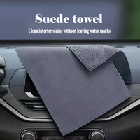 Microfibre en suède tissée premium épaissie, écologique, séchage rapide, super absorbante, sans peluches, sans rayures pour le detailing automobile