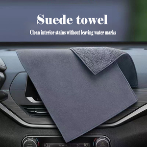 <span class=keywords><strong>Microfibre</strong></span> en suède tissée premium épaissie, écologique, séchage rapide, super absorbante, sans peluches, sans rayures pour le detailing automobile - Product Image 4