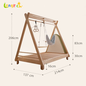 <span class=keywords><strong>Letto</strong></span> per Bambini dal Nuovo Design in Legno con Struttura a Casetta Stile <span class=keywords><strong>Montessori</strong></span> - Product Image 6