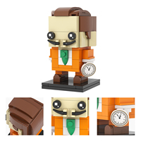 MOC7809 Peintre espagnol catalan 124 pièces Têtes carrées Talent et imagination exceptionnels Blocs de construction DIY pour enfants Jouets cadeaux
