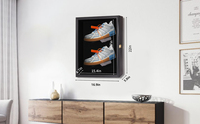 Boîte de présentation de bijoux rectangulaire en bois et acier avec LED anti-UV couleur personnalisée 2026 pour le rangement de bijoux