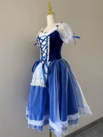 Usine professionnelle Giselle Ballet Tutu jupe filles bleu Royal romantique Ballet Costume scène danse porter femmes enfant adulte
