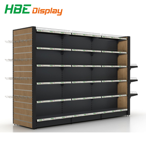 Scaffali di esposizione del supermercato della drogheria della <span class=keywords><strong>frutta</strong></span> <span class=keywords><strong>e</strong></span> della <span class=keywords><strong>verdura</strong></span> di legno resistenti di vendita calda con il cestino - Product Image 3