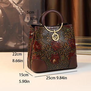 <span class=keywords><strong>Sac</strong></span> seau gravé à épaule unique pour femmes d'âge moyen rétro européennes et américaines - Product Image 4