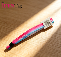 Bracelet tissé RFID personnalisé avec logo N-TAG216, bracelet NFC en tissu confortable pour le contrôle d'accès des clients d'hôtel