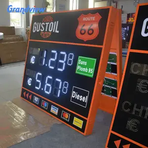 Outdoor Digital Fuel Price Signs IP65 Waterproof LED Displays For Gas Station