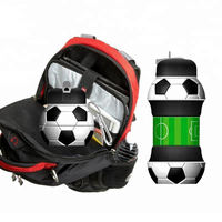 Bouteilles d'eau de football en silicone pliables en forme de ballon de football avec logo personnalisé, promotion de produits brevetés, vente en gros