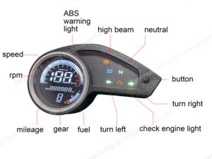 Vente directe d'usine Compteur de vitesse <span class=keywords><strong>moto</strong></span> Tableau de bord Écran d'affichage pour <span class=keywords><strong>Victory</strong></span> MRX 125 Honda XR 150 - Product Image 2