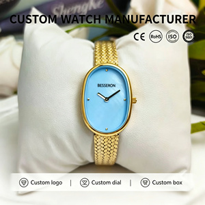 Montre-bracelet fantaisie de luxe pour femme, dernier modèle OEM ODM, bracelet ovale en acier inoxydable 16 mm, montre femme en acier inoxydable - Product Image 4