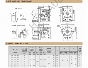 Pompe à engrenages hydraulique certifiée ISO de CBQ-G5 20 25 32 40 50 63F pour chariots élévateurs - Product Image 6