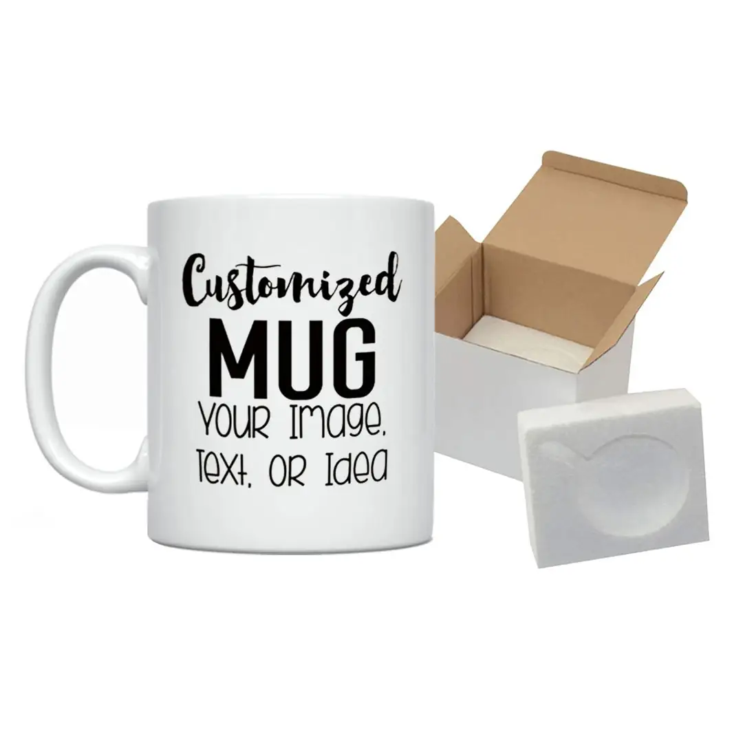 Sublimation Mug Cup Supplier Wholesale Mugs Customizable Custom 11Oz White Black Porcelain Ceramic Tea Coffee Mugs With Logo