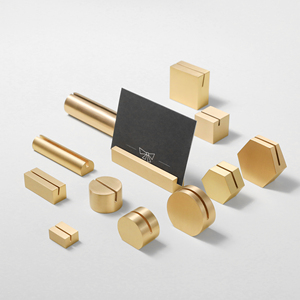 MAXERY Brass Table <strong>Card</strong> <strong>Stand</strong> with Custom Logo, Place <strong>Card</strong> Holder, Picture Display for Wedding Party Restaurant Coffee Shop - Product Image 3