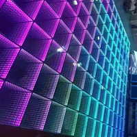 Prix usine portable éclairer blanc interactif chine vidéo 3d led affichage miroir piste de danse panneaux carreaux mariage magnétique