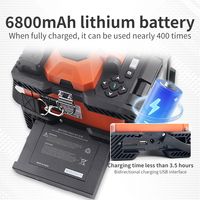 Ceyear H6481B Fusionadora Automática de Fibra Óptica con Pantalla LCD de 4.3'', Tiempo de Fusión de 7s, Máquina de Soldadura de Cable Óptico, Kit de Herramientas FTTH, Compatible con 4G