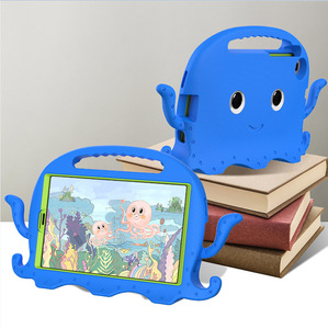 Schiuma morbida antiurto con manico tracolla slot per matita EVA tablet <span class=keywords><strong>cover</strong></span> bambini simpatico cartone animato polpo per <span class=keywords><strong>Samsung</strong></span> <span class=keywords><strong>A7</strong></span> <span class=keywords><strong>Lite</strong></span> T220 - Product Image 2