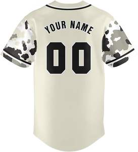 Conjuntos de Camisetas de Béisbol Americanas Personalizables con Nombres, Logotipos, Números de Equipo, en Blanco, Transpirables, que Absorben la Humedad, 100% Poliéster Digital - Product Image 3