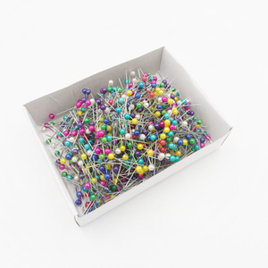 Colored Beaded <b>Pins</b> 800 Pieces Per Box Round Head 8 Mm General Use - Product Image 2