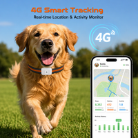 Mini Rastreador GPS 4G LTE para Mascotas con Rastreo en Tiempo Real, Resistente al Agua IP67, Batería de Larga Duración y Almacenamiento en la Nube para Perros y Gatos