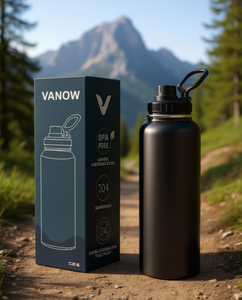 Bouteille isotherme VANOW en acier inoxydable 40 oz, isolée sous vide, pour boissons chaudes et froides, bouteille d'eau de voyage - Product Image 2