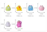 Poupée en résine monstre Kawaii, accessoires de dessin animé faits à la main tendance, jouets pour enfants pour Noël, Halloween, porte-clés, sac mystère surprise