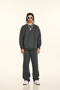Sudadera Holgada Informal Básica de Color Sólido Estilo Americano con Forro Polar Grueso y Cuello Redondo para <span class=keywords><strong>Hombre</strong></span>, Sudadera Informal Básica - Product Image 5