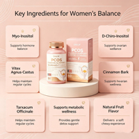 Gummies Équilibre Hormonal pour Femmes : Soutien PCOS, Myo-Inositol, Palmier Nain, Extrait de Baie de Gattilier pour le Cycle, le Métabolisme et le Soutien Immunitaire