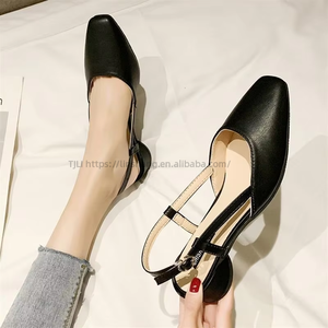 Factory Wholesale Flat Korean Version of a Word Baotou <b>Sandals</b> Female Ankle Pumps for Shoes Women - Product Image 2