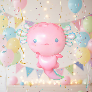 Globo de Mylar con Forma de Ajolote, <span class=keywords><strong>Ambystoma</strong></span> Maculatum, Globos Mate de Mylar con Temática Oceánica, Reciclables, Impresos en 6 Colores para Fiestas Infantiles - Product Image 3